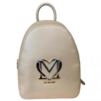 Love Moschino Stylish Ivory Women's Backpack with Maxi Logo Monogram