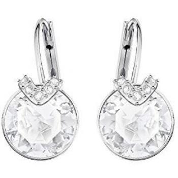 Pendientes Swarovski Bella V, cristal transparente, baño de rodio