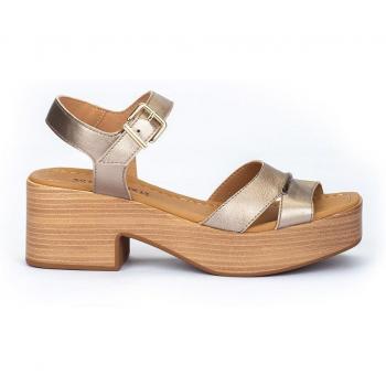 Pedro Miralles - Sandalias de tacón bajo de piel en color humo modelo ROCHESTER