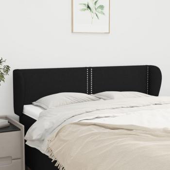 Cabecero de tela negro 147x23x78/88 cm vidaXL