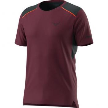 Camiseta de Trail Running Dynafit Sky para Hombre - Manga Corta - Color Granate - Talla XL