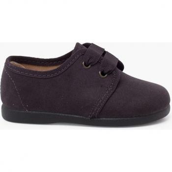 Zapato inglés de bebés en serratex con cordón de faya