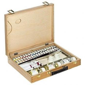 Lienzos Levante 1310301511 - Caja de pintura realizada en sapelli, referencia 5-S Serie profesional, con surtido de óleo españoleto referencia 11