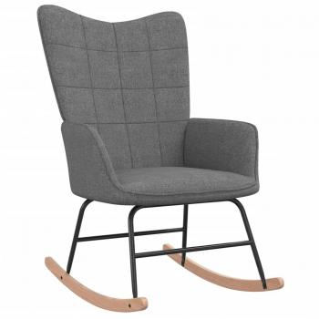 Dark Grey Fabric Rocking Chair