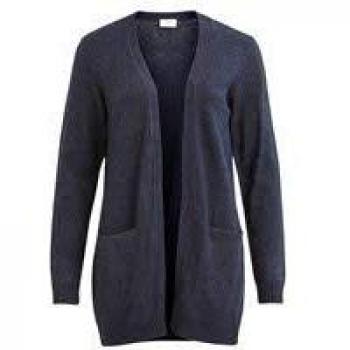 VILA Simple Open Knitted Cardigan Women Blue