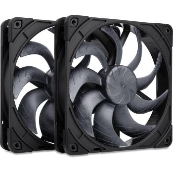 Ventilador Noctua NF-A14x25 G2 PWM 140mm Kit Doble Push/Pull Anti Vibración 1500RPM Chromax Negro