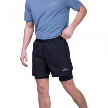 Pantalón Corto Ronhill Tech 5 Twin Negro Puro - L