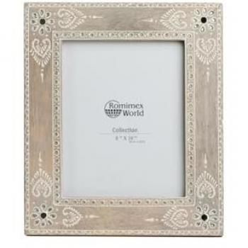 Marco de Fotos Romimex Marrón Madera de Mango 20 x 25 x 2 cm