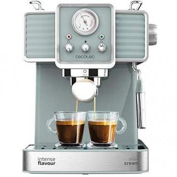 Cecotec Cafetera Express Power Espresso 20 Tradizionale para espressos y cappuccinos, rápido Sistema de Calentamiento por thermoblock, 20 Bares, manómetro PressurePro y vaporizador orientable