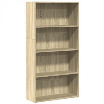 Estantería de madera de ingeniería roble Sonoma 80x30x152 cm Marrón