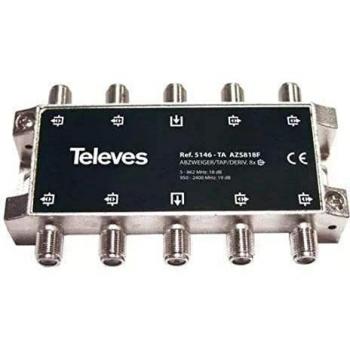 Televes 5146 - Derivador interior 80 con conector f 18db ta