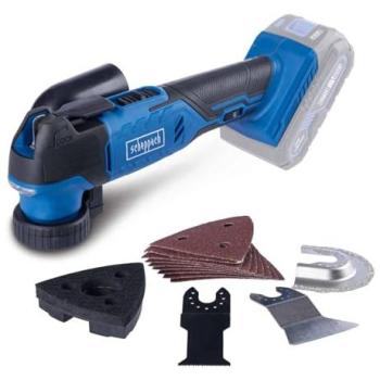 Herramienta Multifuncional Inalámbrica 20V Scheppach C-MT40-X - Sin Batería ni Cargador, Ideal para Cortar, Raspado y Lijado