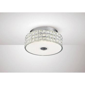 Plafón Redondo LED Hawthorne 18W 1050lm 4000K Cromo Pulido Cristal
