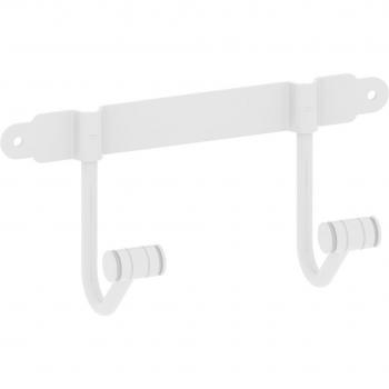 Percha doble de baño para atornillar con gancho en cono estriado