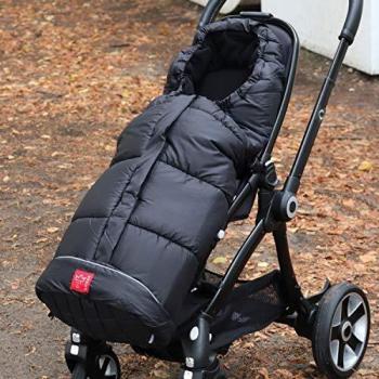 Kaiser Iglu - Saco cubrepiernas de forro polar para silla de paseo, color negro