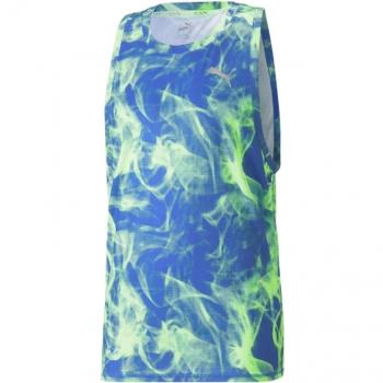 Camiseta sin mangas Puma Run Favorite Printed Azul Verde, Talla L