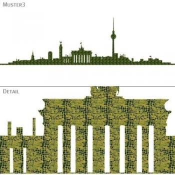 Wandtattoo - Skyline Berlin Variationen - 130 x 34 cm