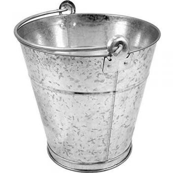 Cubo Galvanizado de Metal con Asa, Capacidad 16 Litros