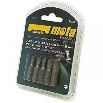 MOTA HERRAMIENTAS 39184 Puntas Blj1, 5 Unidades Plateado, 25 Mm