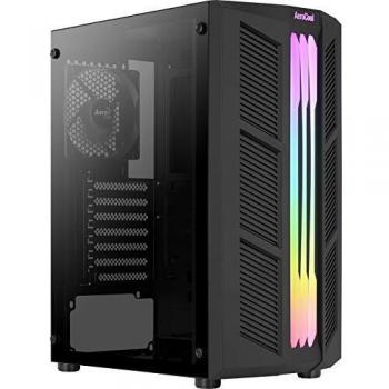 Aerocool Prime, Caja PC ATX, Front Triple ARGB,Cristal Templado, Ventilador 12cm