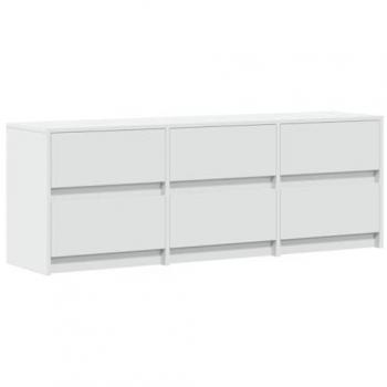 Mueble de TV con LED de madera de ingeniería blanco 140x34x50 cm, soporte de TV, aparador de TV, mueble HiFi, banco de TV, armario de TV
