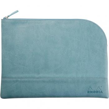 Rhodia 116735C - Bolsa con cremallera - Rhodiarama - Grande (L) - Verde agua