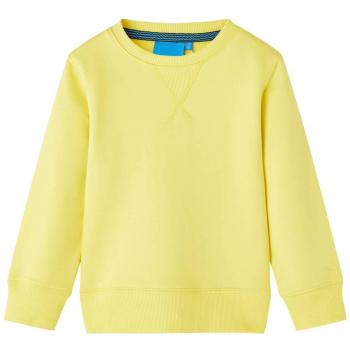 Sudadera Niño Jersey Infantil Ropa Manga Larga Cuello Redondo Amarillo Claro 116 vidaXL