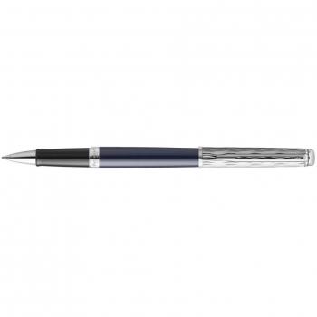 Bolígrafo Roller Waterman Hémisphère Edición Especial Deluxe Azul con Acabado en Paladio, Recarga Negra Punta Fina, Caja de Regalo