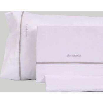 Juego de Sábanas Elba 300 hilos Blanco-Gris