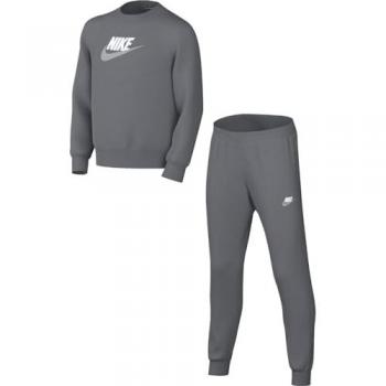 Chándal Nike Sportswear Crew para Junior, color gris, talla 128-137 cm, tejido jersey de algodón