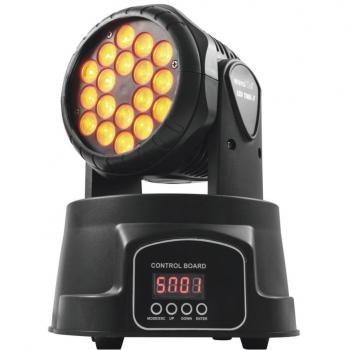 Proyector Cabeza Móvil Rotante DMX 512 RGB 18 LED 52W Efectos de Iluminación Discoteca