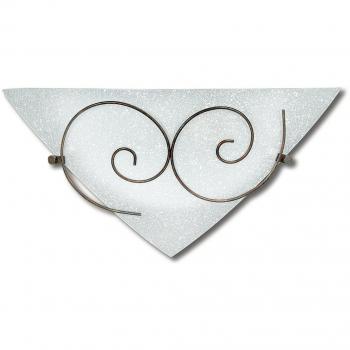 Aplique de Pared Ricciolo 1 Bombilla Cristal Blanco 40x19cm - Fan Europe