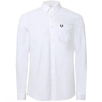 Fred Perry Hombres Camisa Oxford Classic Blanco XL