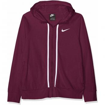 Nike G NSW FZ Jersey Sweatshirt, Niñas, Bordeaux/White, XS