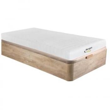 Conjunto Somier Arcón Natural Claro + Colchón de Espuma 7 Zonas 90 x 190 cm - STELO KIDS de MORGENGOLD