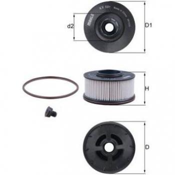 Filtro combustible MAHLE ORIGINAL KX 591D