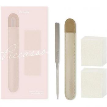 Piccasso Special Makeup Spatula and Sponge Set (3 Pieces)