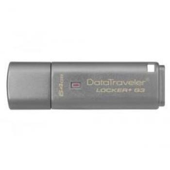 Kingston DataTraveler Locker+ G3 64GB USB Flash Drive USB Type-A 3.2 Gen 1 (3.1 Gen 1) Silver