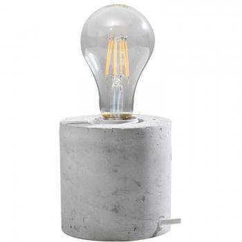 Lámpara de Mesa Salgado en Hormigón Gris con Casquillo E27 para 1 Bombilla, Diámetro 10cm
