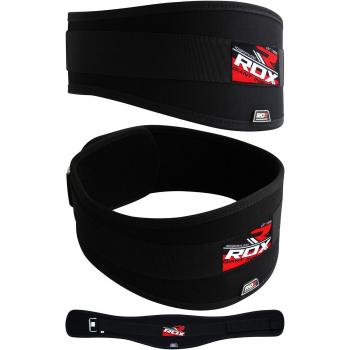 RDX Hombre Fitness Cinturón de halterofilia Gym entrenamiento Cinturón Cinturón de neopreno para levantamiento de peso, hombre, Neopren Fitness Gewichthebergürtel Gym Trainingsgürtel, negro, medium