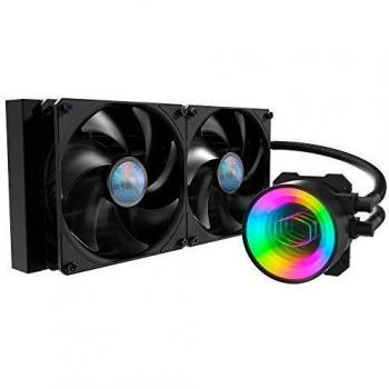 Cooler Master MasterLiquid ML280 Mirror ARGB CPU Liquid Cooler - 3rd Gen. Pump AIO Water Cooling System, 2 x 140mm SickleFlow V2 Fans, Enhanced 280mm Radiator - AMD & Intel Socket Compatible