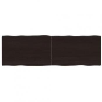Tablero de mesa madera tratada borde vivo marrón 160x50x(2-6) cm