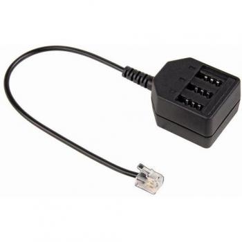 Adaptador TAE a NFF Hama 6P4C con 3 Salidas - Cable Telefónico RJ-11
