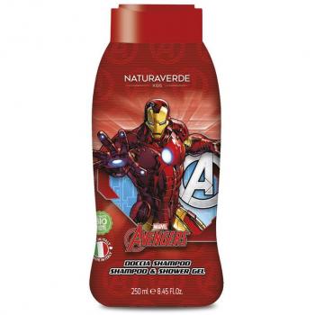 Champú y Gel de Ducha 2 en 1 para Niños Iron Man con Extractos de Caléndula y Manzanilla - 250ml