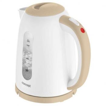 Hervidor Eléctrico Concept RK2331 1,7 L 2200 W Beige y Blanco Sin Cable