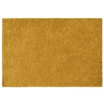 Alfombra shaggy de pelo largo 200 x 300 cm amarillo mostaza MILINIO