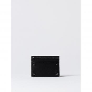 Valentino Garavani Black Leather Rockstud Wallet for Men - One Size
