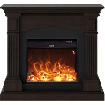 Chimenea Eléctrica de Suelo/Pared MPC Camino Cetona 1500W Wengué con Efecto Llama LED y Control Remoto