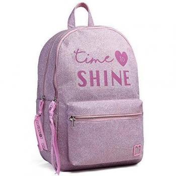 Marshmallow Shine in Pink - Mochila Escolar, Efecto Purpurina, 2 Compartimentos y 1 Bolsillo Frontal, Panel y Tirantes Traseros Acolchados. Dim. 40 x 30 x 15 cm