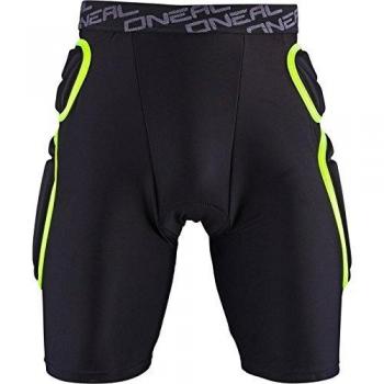 O'Neal Trail Protective Shorts - High Density EVA Foam, Integrated Ventilation Pads, Elastic Waistband, Lime Black, Size S